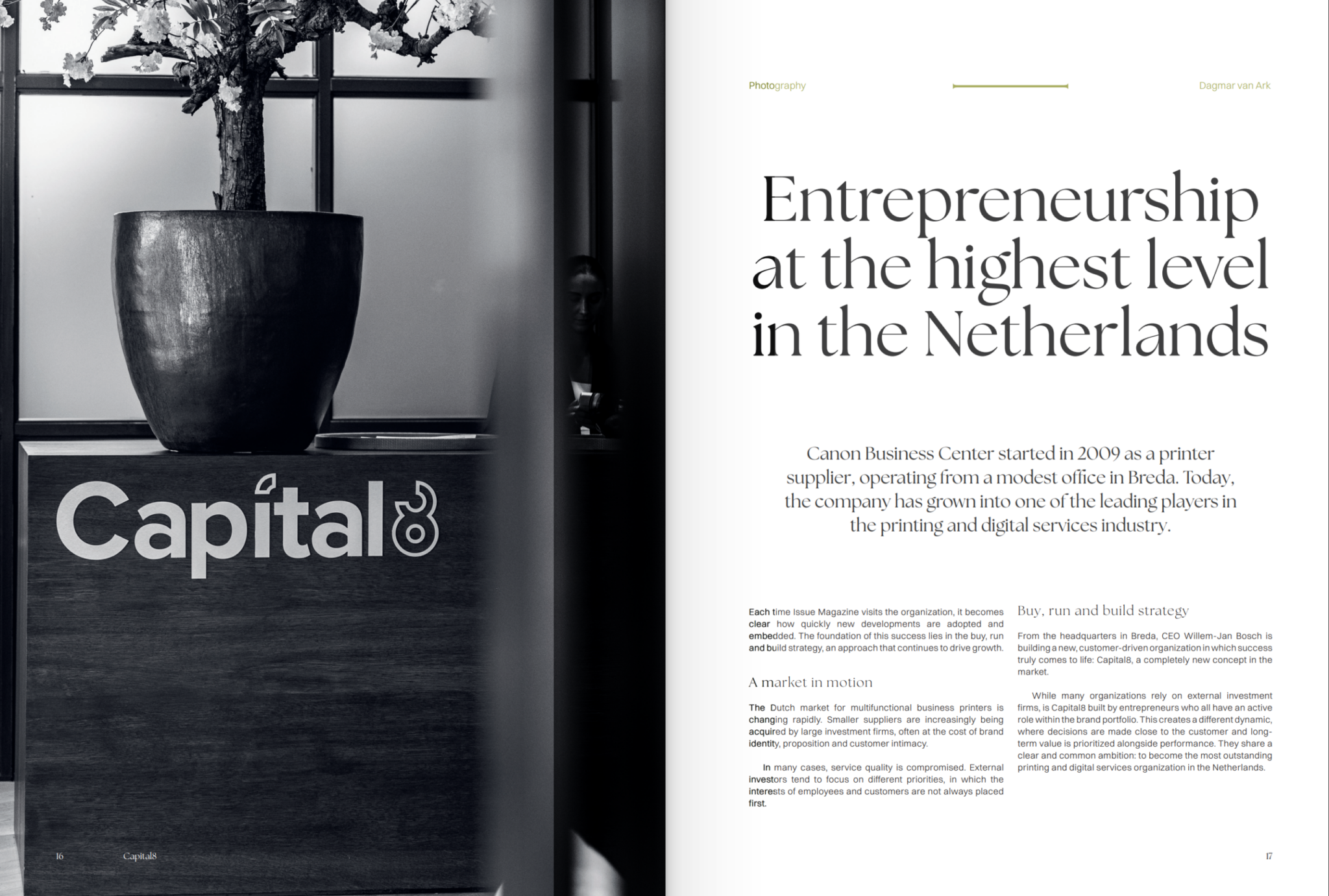 Magazine article: Entrepreneurship at the highest level in the Netherlands